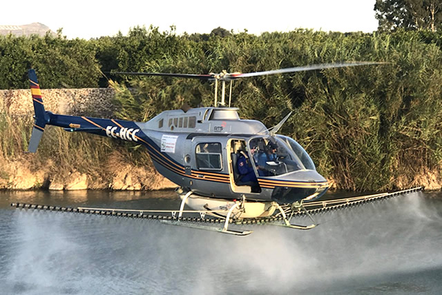 drástica reducción de larvas de mosca negra en el río júcar tras el tratamiento biológico con helicóptero ejecutado en la ribera