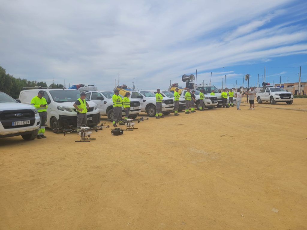 Imagen de los drones utilizados por Lokímica para realizar los tratamientos contra el Virus del Nilo