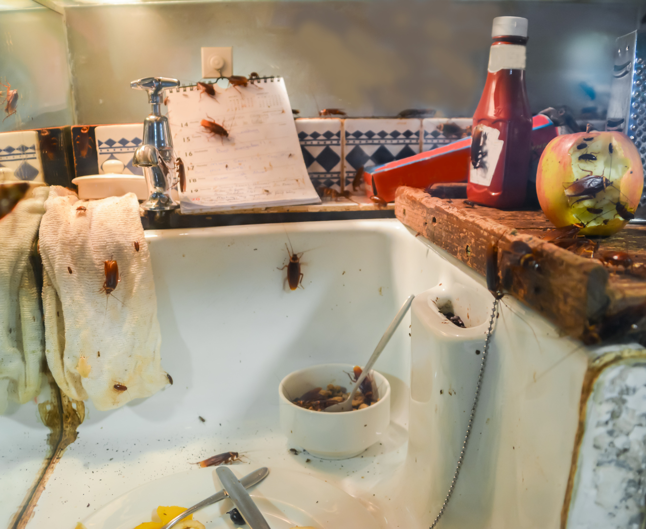 Cucarachas en la cocina (qué comen las cucarachas)